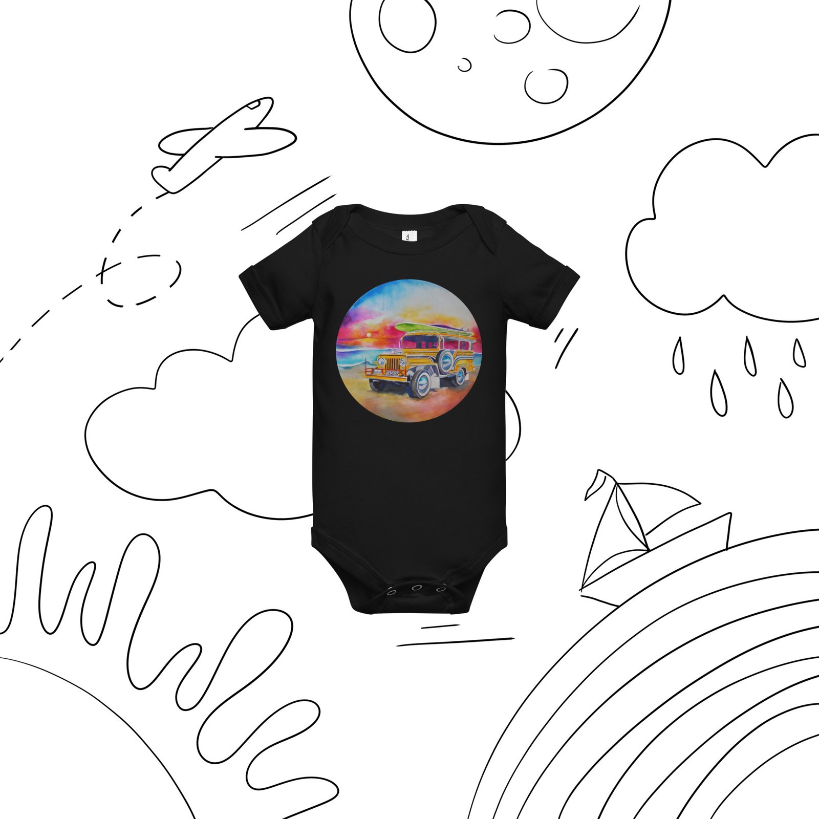 Jeepney Filipino Baby 1Pc Short Sleeve Body