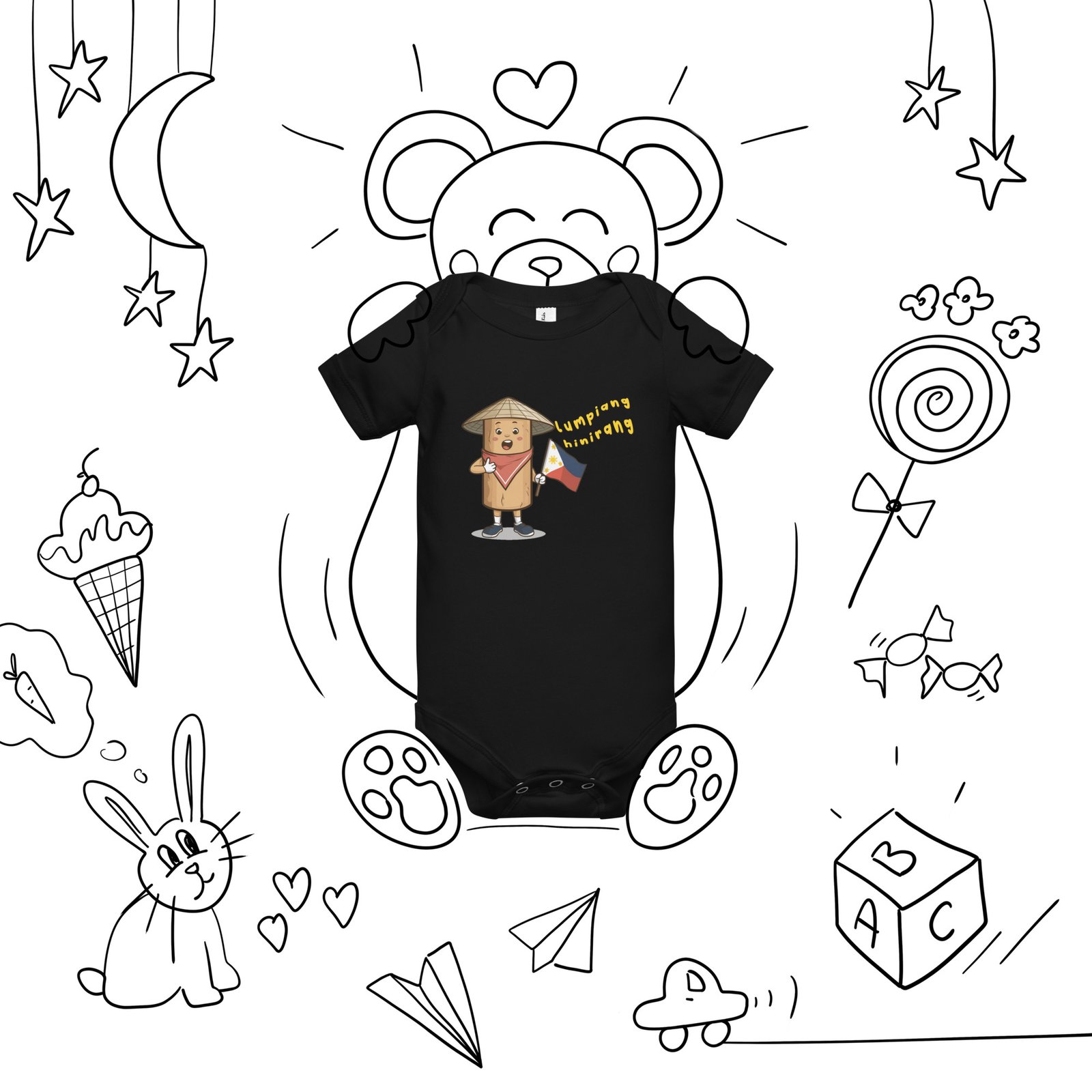 Lumpia Filipino Baby 1Pc Short Sleeve Body - Image 2