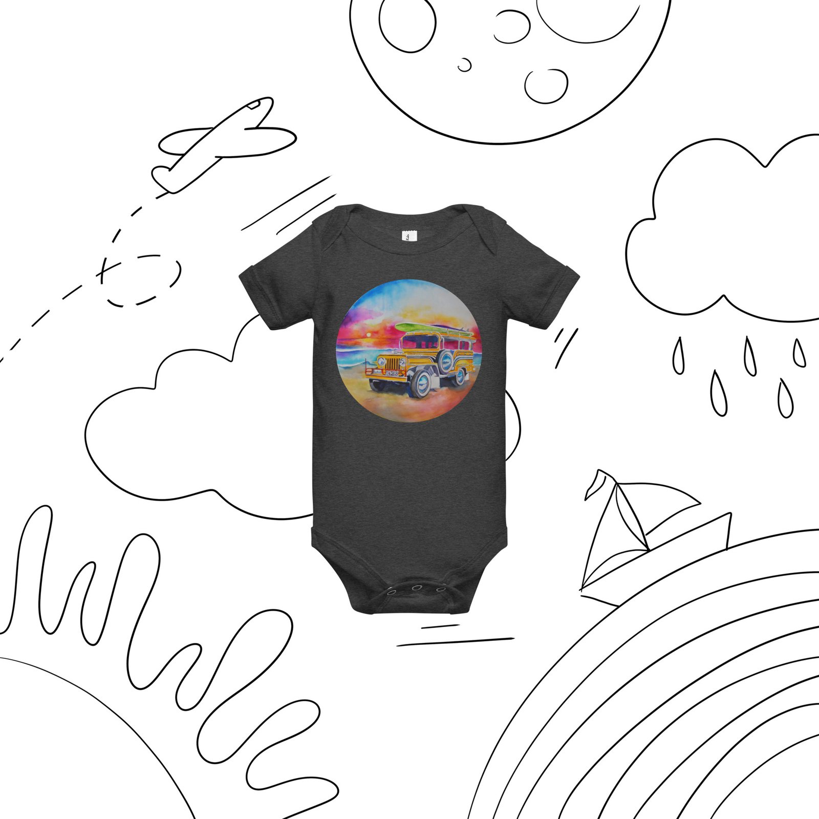 Jeepney Filipino Baby 1Pc Short Sleeve Body - Image 2